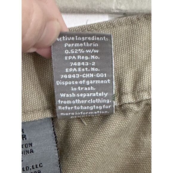 Insect Shield Repellent Men's‎ Khaki Pants Size 40R Hunting Hiking Gorpcore - Picture 6 of 9